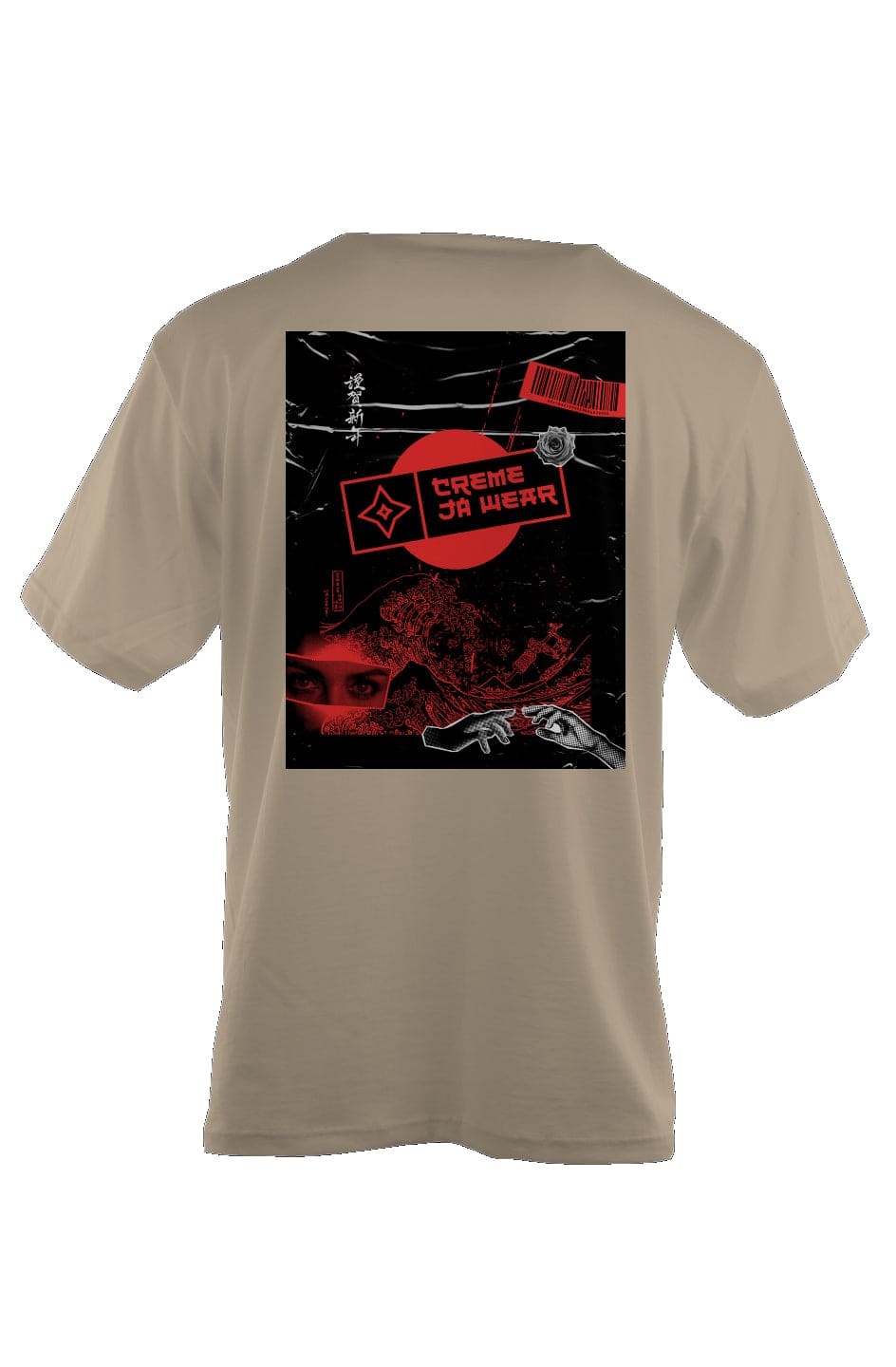 Crème Ja Wear Oversized Hip T Shirt