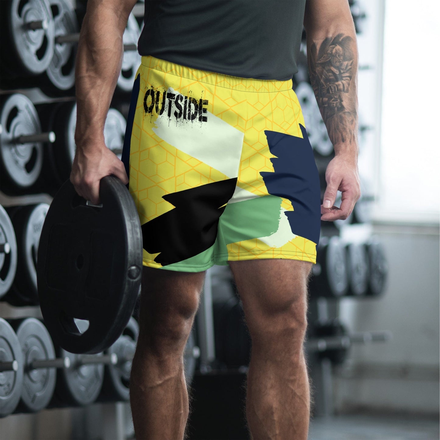 The Flow Outside Crème Ja Men's Athletic Shorts