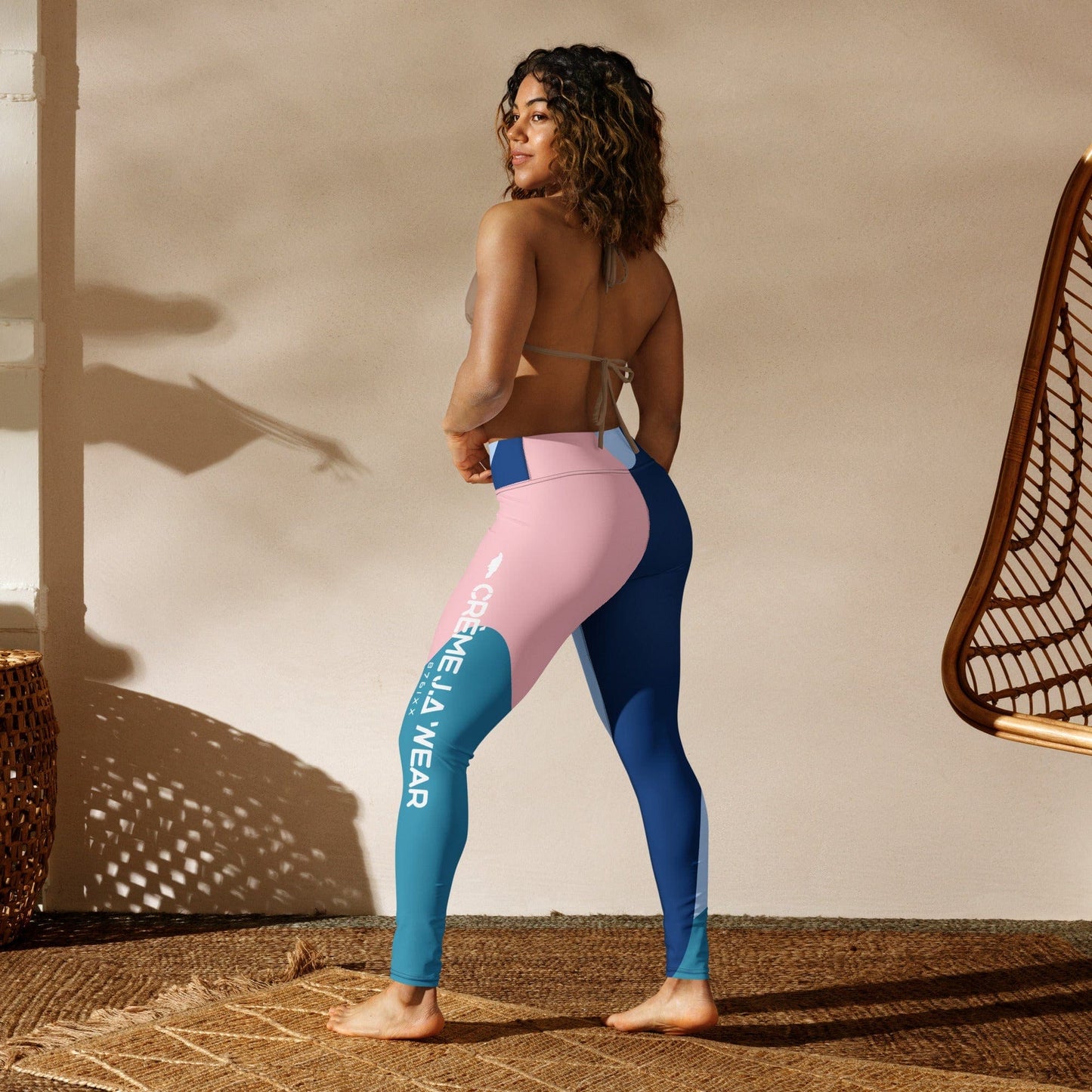 Side Swipe Crème Ja Yoga Leggings