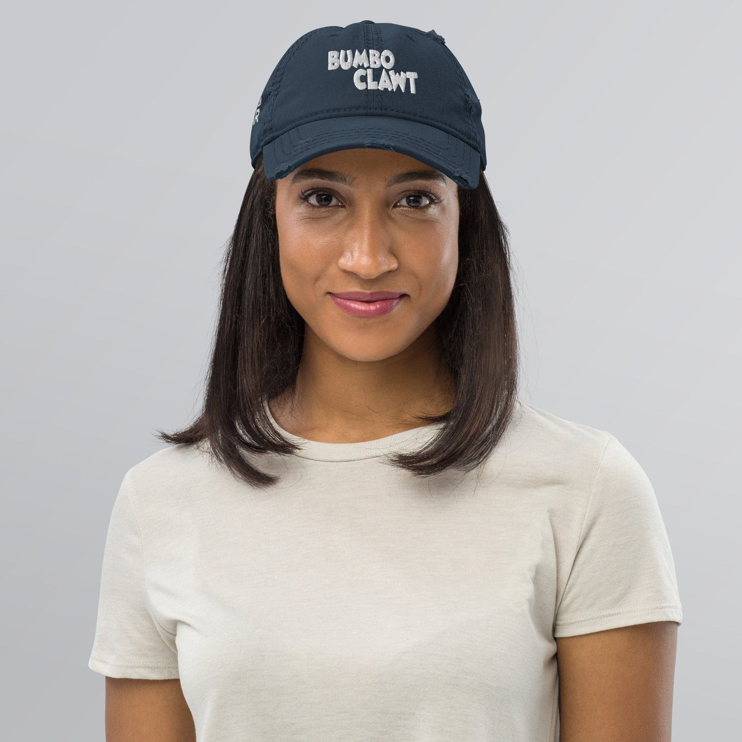 Chapeau de papa crème en sergé vieilli