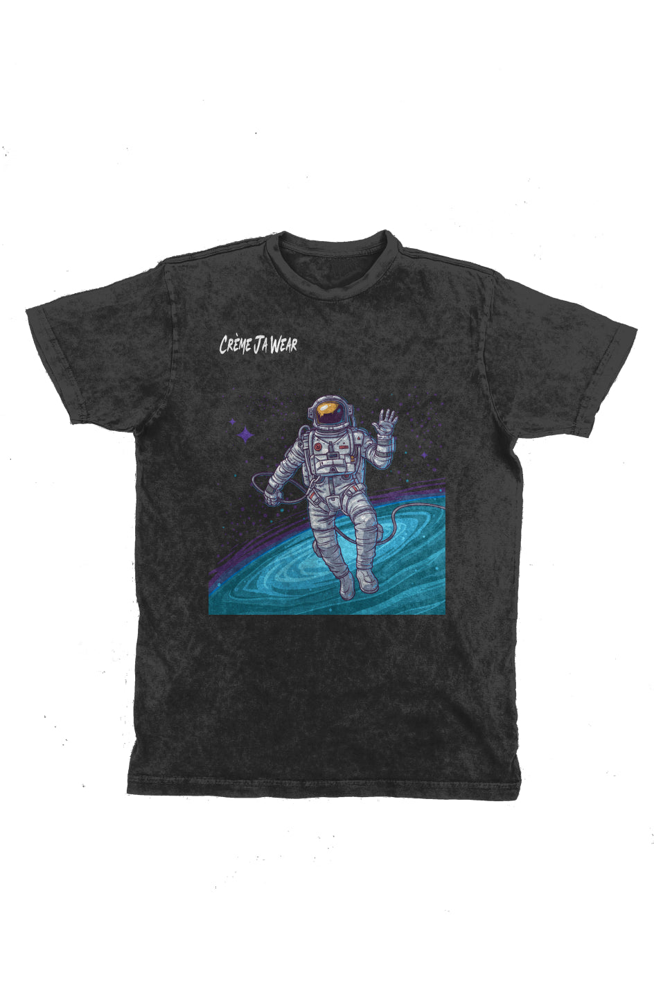 Vintage Creme Denim Spaceman T-Shirt