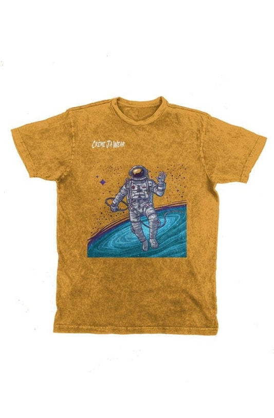 Vintage Crème Denim Spaceman T-Shirt