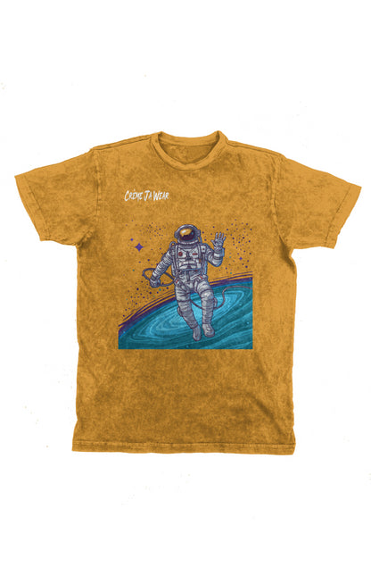 Vintage Creme Denim Spaceman T-Shirt