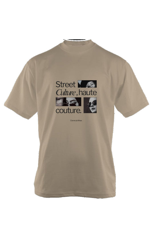 Oversized Crème Culture T Shirt